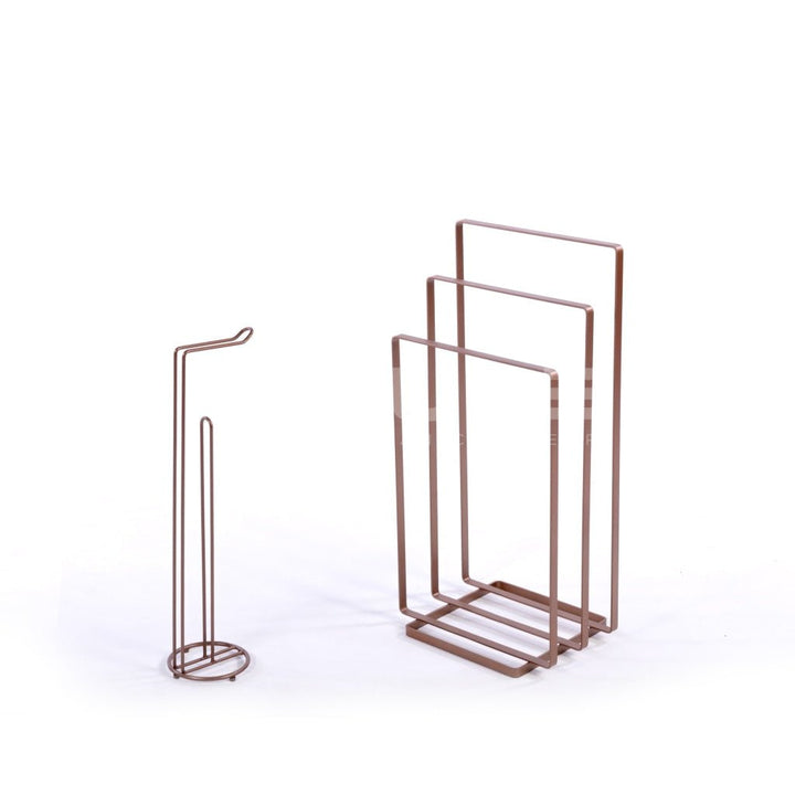 Duo Porte serviettes & Porte papier toilette Bronze - Le Cube Artisan Créateur