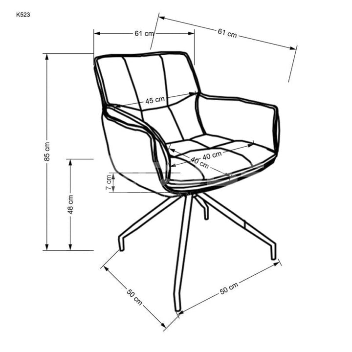 Chaise HUGO cuir brun - Le Cube Artisan Créateur