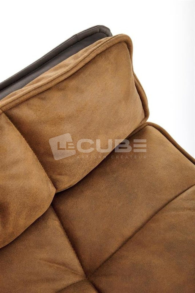 Chaise HUGO cuir brun - Le Cube Artisan Créateur