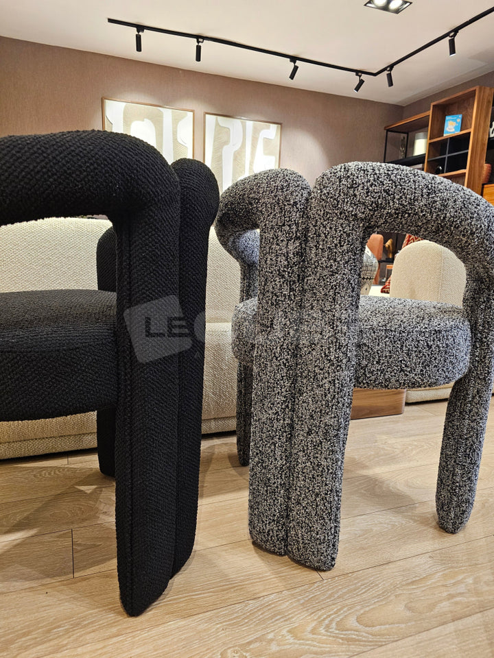 Chaise TOSCANA bouclette noire Chaise