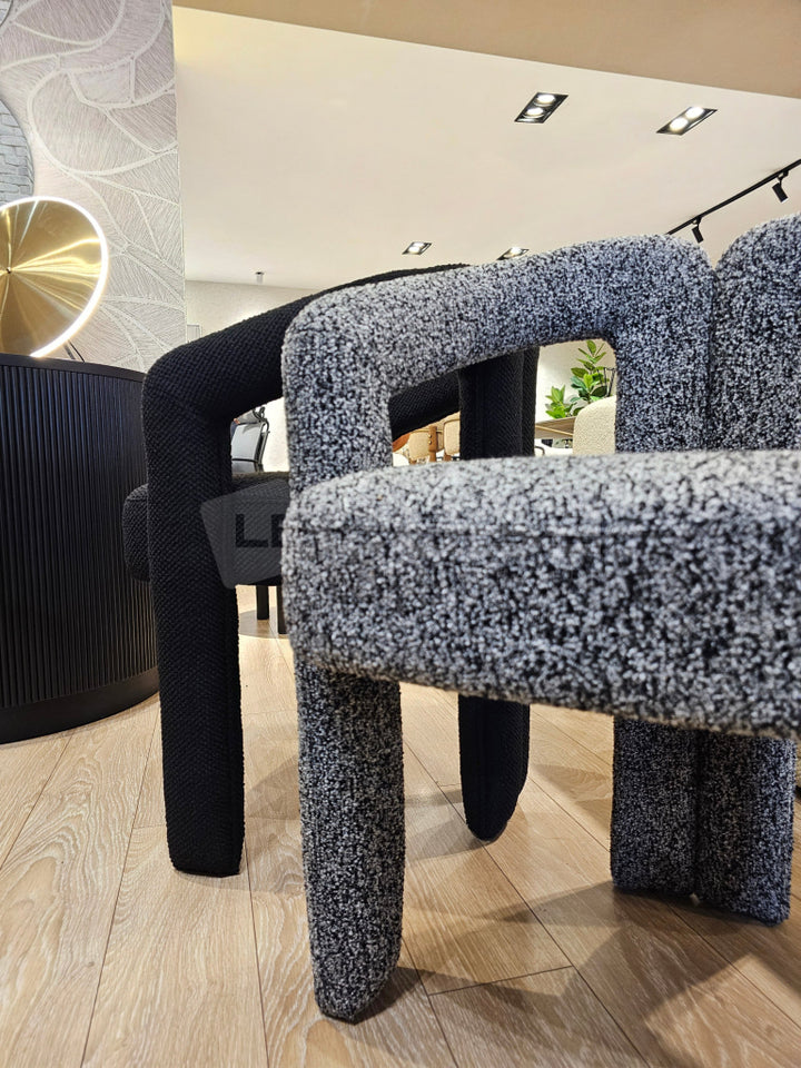 Chaise TOSCANA bouclette noire Chaise