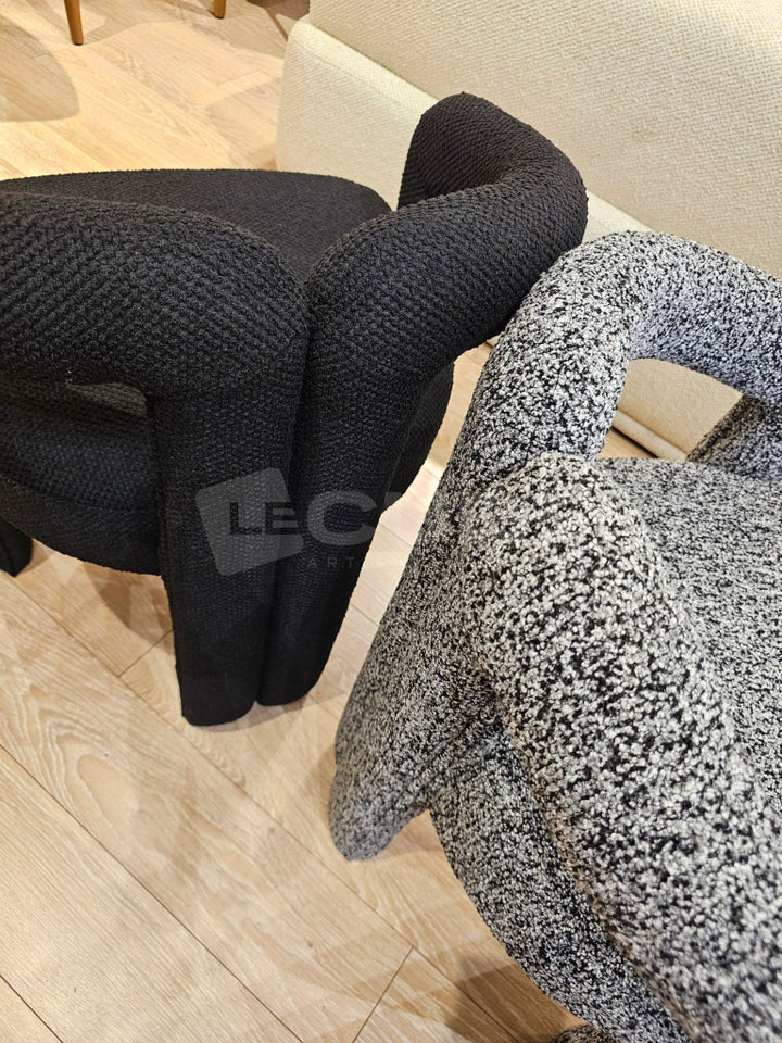 Chaise TOSCANA bouclette noire Chaise