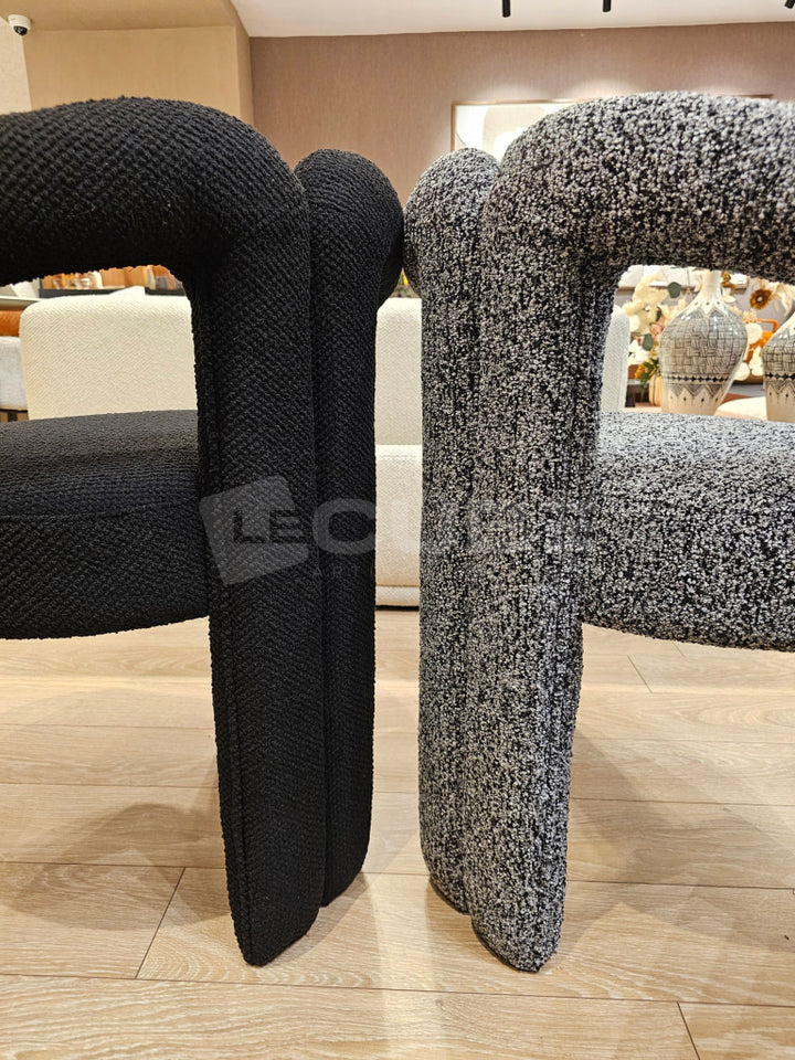 Chaise TOSCANA bouclette noire Chaise