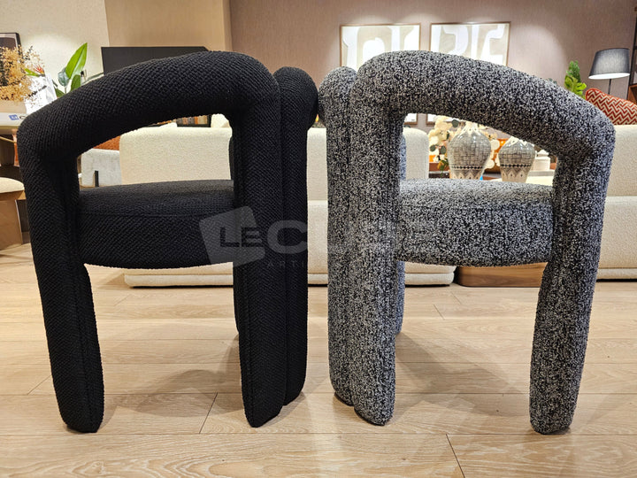 Chaise TOSCANA bouclette noire Chaise