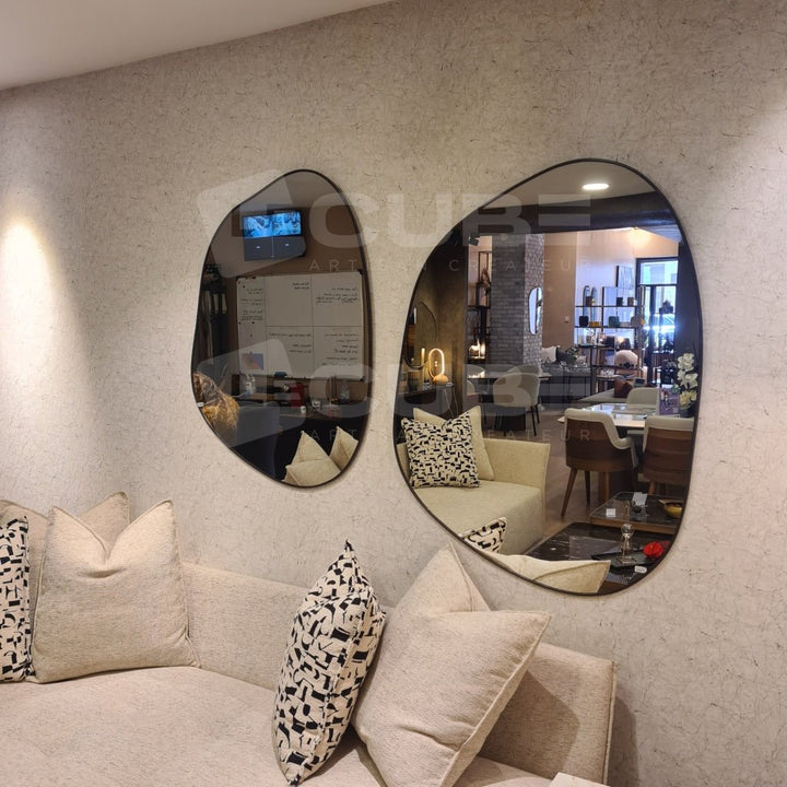 Duo de miroirs ORGANIC TOUCH (Moyen et Grand) - Le Cube Artisan Créateur