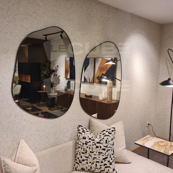 Duo de miroirs ORGANIC TOUCH (Moyen et Grand) - Le Cube Artisan Créateur