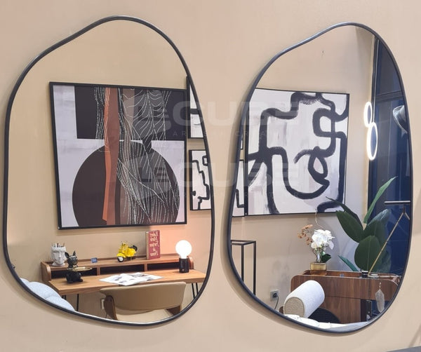 Duo de miroirs ORGANIC TOUCH (Petit et Moyen) - Le Cube Artisan Créateur