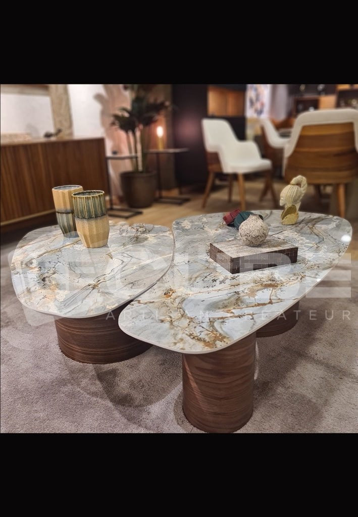 Duo de tables basses HEART - Le Cube Artisan Créateur