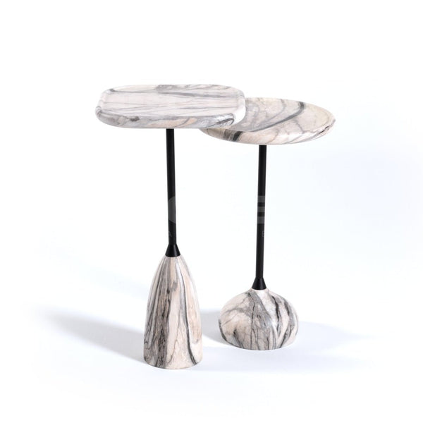 Duo tables d'appoint Hydro Grey Marble - Le Cube Artisan Créateur