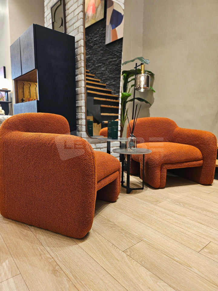 Fauteuil Brook (bouclette Terracotta) Fauteuil