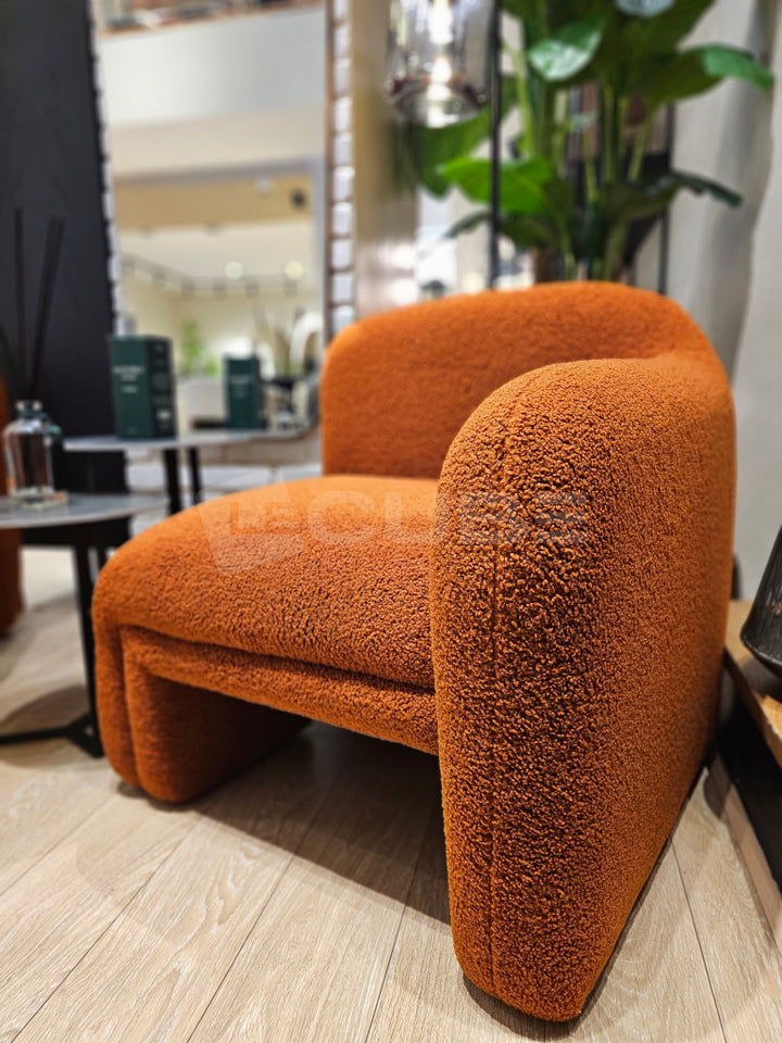 Fauteuil Brook (bouclette Terracotta) Fauteuil