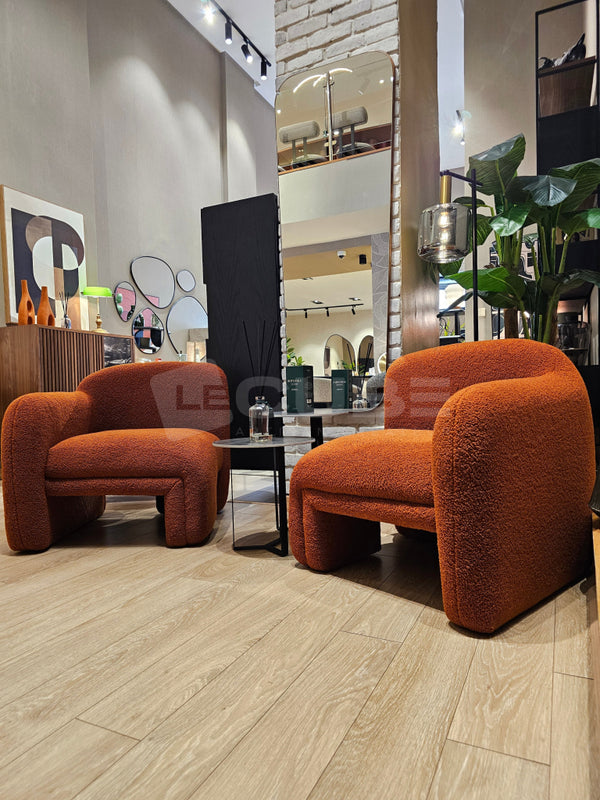 Fauteuil Brook (bouclette Terracotta) Fauteuil