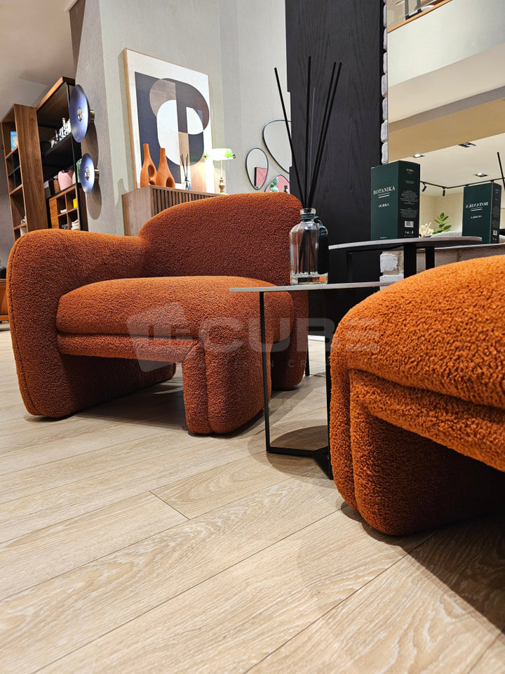 Fauteuil Brook (bouclette Terracotta) Fauteuil