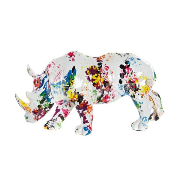 Figure Rhino en résine RAINBOW - Le Cube Artisan Créateur