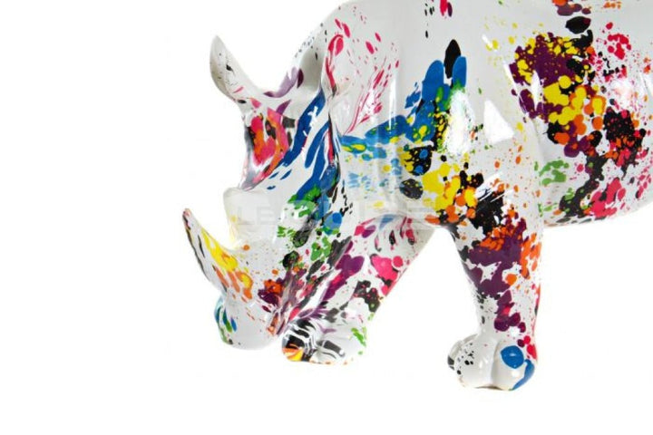 Figure Rhino en résine RAINBOW - Le Cube Artisan Créateur