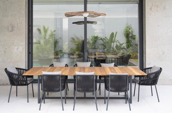 Table à manger de jardin Abigaël (prix de l’ensemble) Table à manger