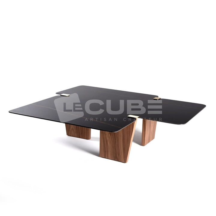 Table basse MILA céramique noir Saint Laurent - Le Cube Artisan Créateur