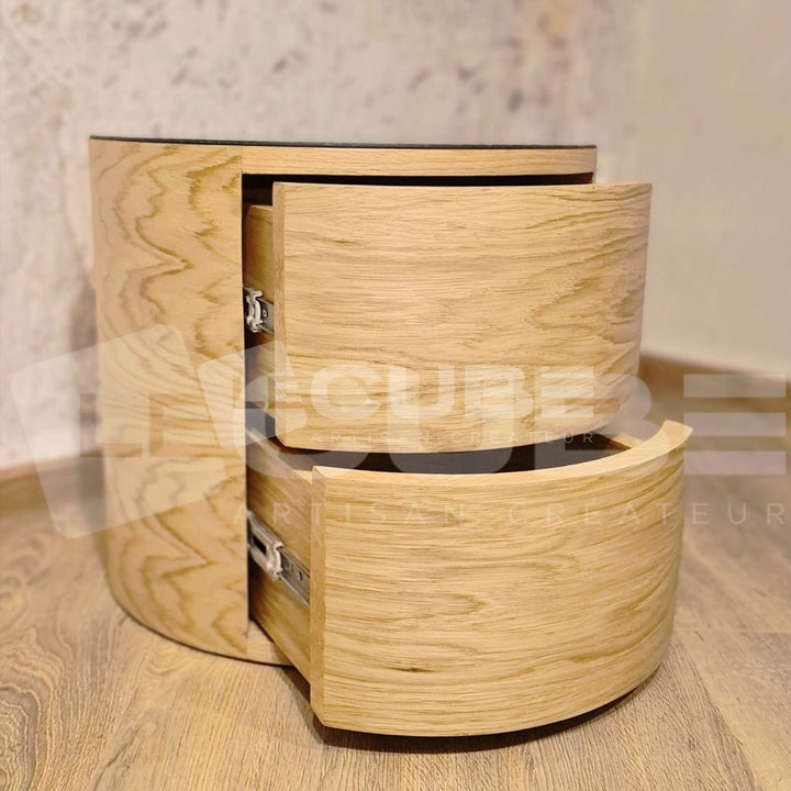 Table de chevet MYA chêne naturel - Le Cube Artisan Créateur