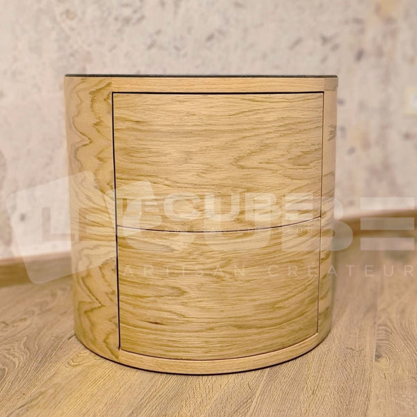 Table de chevet MYA chêne naturel - Le Cube Artisan Créateur