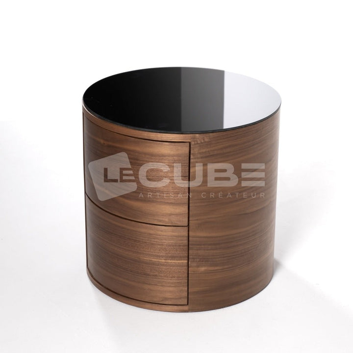 Table de chevet MYA noyer - Le Cube Artisan Créateur