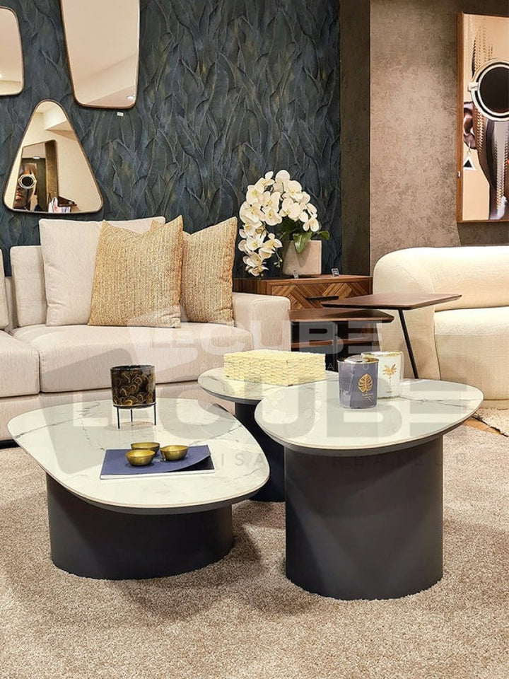 Trio de tables basses ARIANA - Le Cube Artisan Créateur